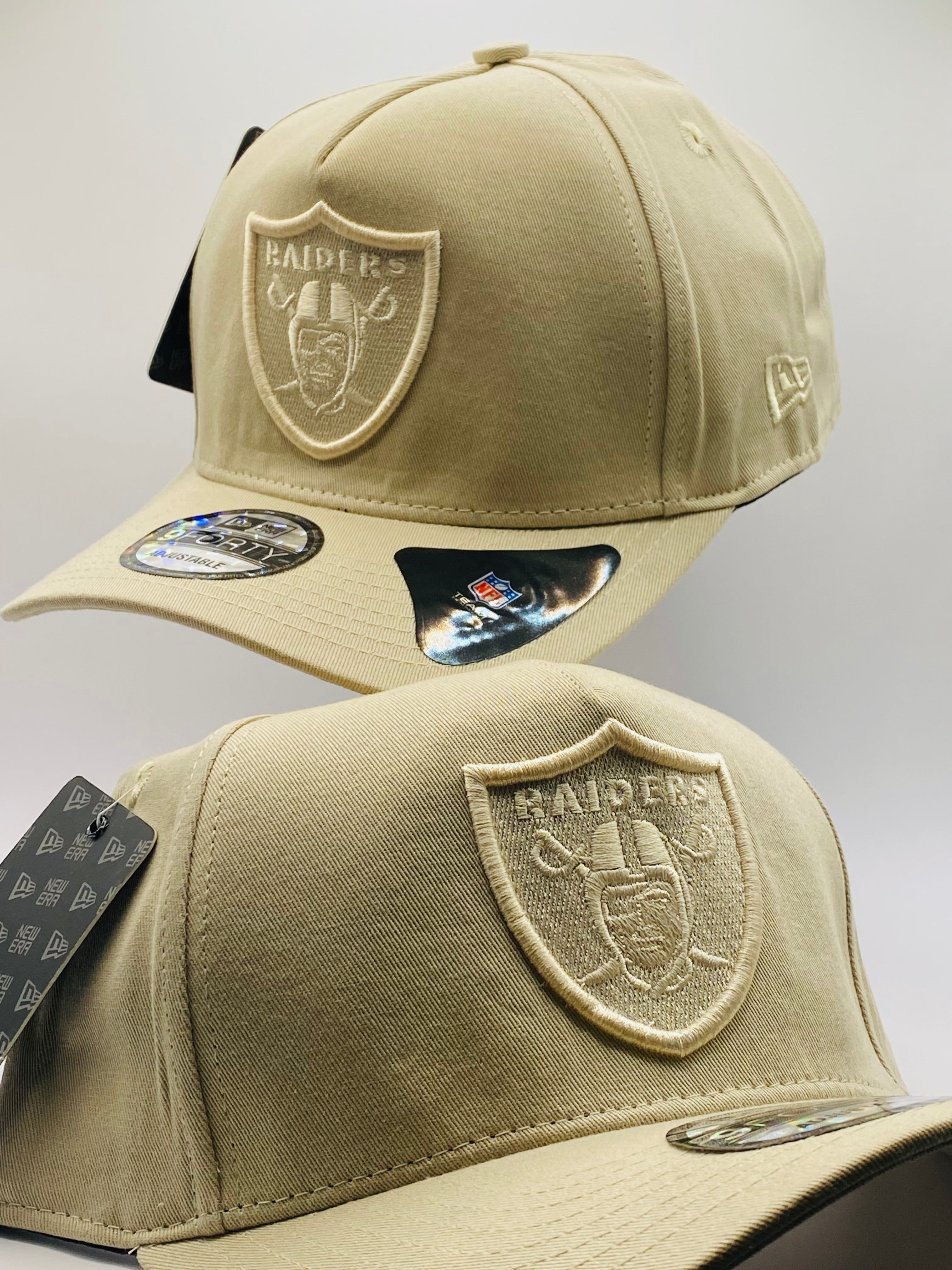 Las Vegas Raiders Beige Precision 9FORTY A-Frame Snapback 1.22