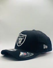 Las Vegas Raiders Black and Black White Precision 9FORTY A-Frame Snapback 1.14