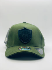 Las Vegas Raiders Khaki Green And Solid Black Precision 9FORTY A-Frame Snapback 1.9